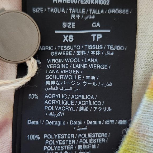 Heron Preston x Kenny Scharf crewneck wool exposed seams sweater Sz XS - Picture 9 of 10